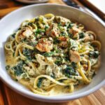 Spinach-Artichoke Greek Chicken Alfredo