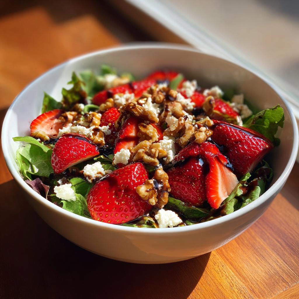 Frühlingssalat mit Erdbeeren – saftig & perfekt in 15 Min!