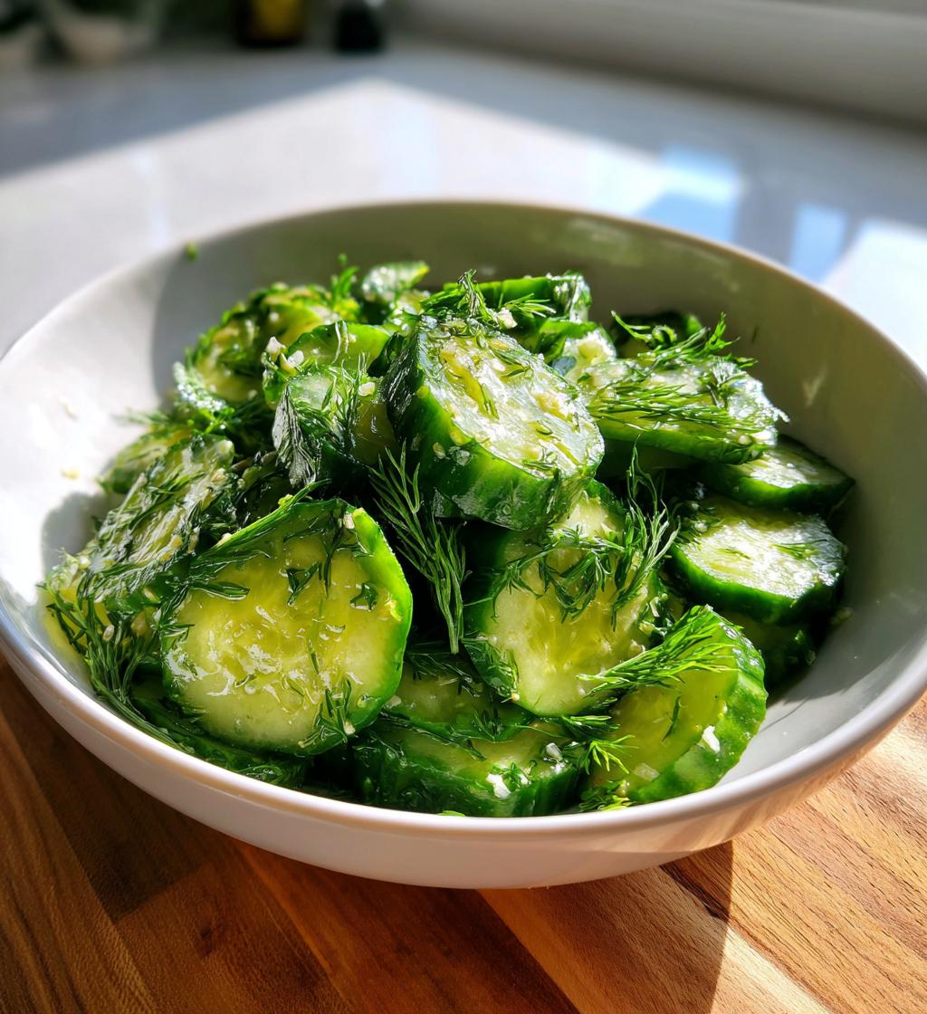 Knackiger Gurken Dill Salat in 15 Minuten – Sommerfrische pur
