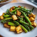 grüner spargel rezept tofu
