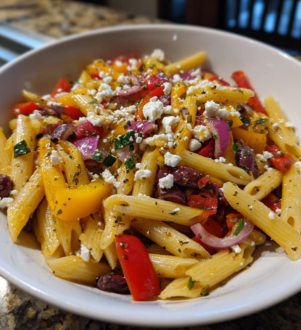 Mediterraner Nudelsalat