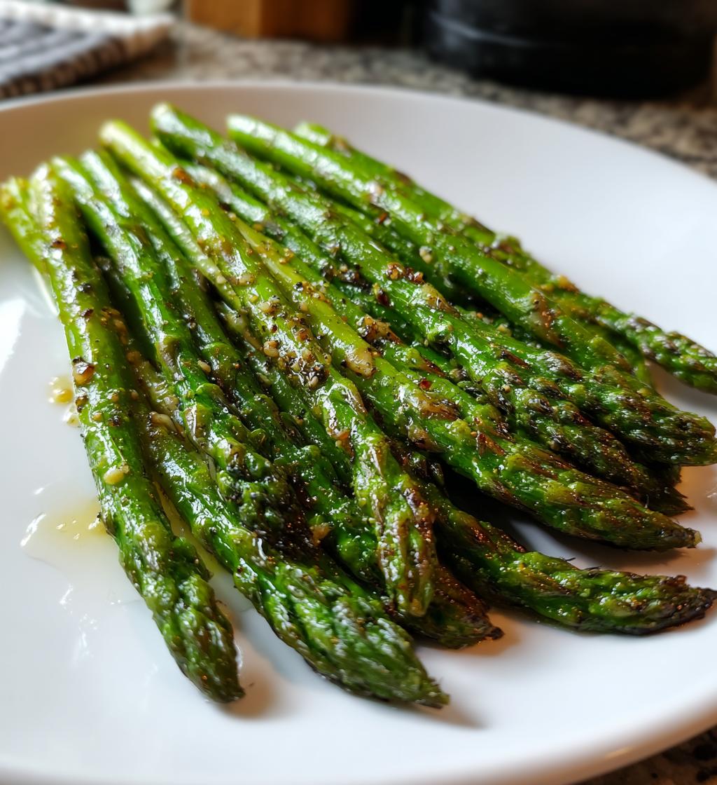 grüner spargel im airfryer
