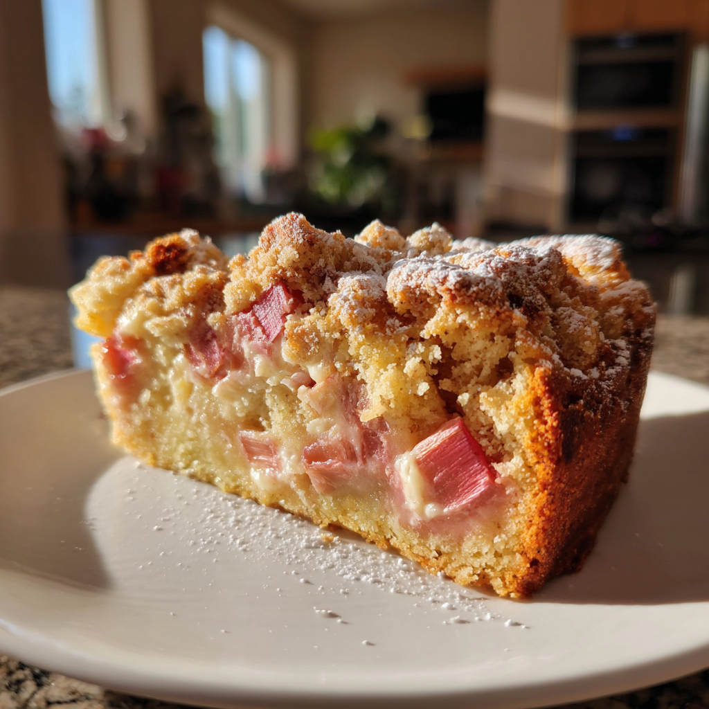 Rhabarberkuchen mit Schmand – Saftig &amp; einfach in nur 40 Minuten!