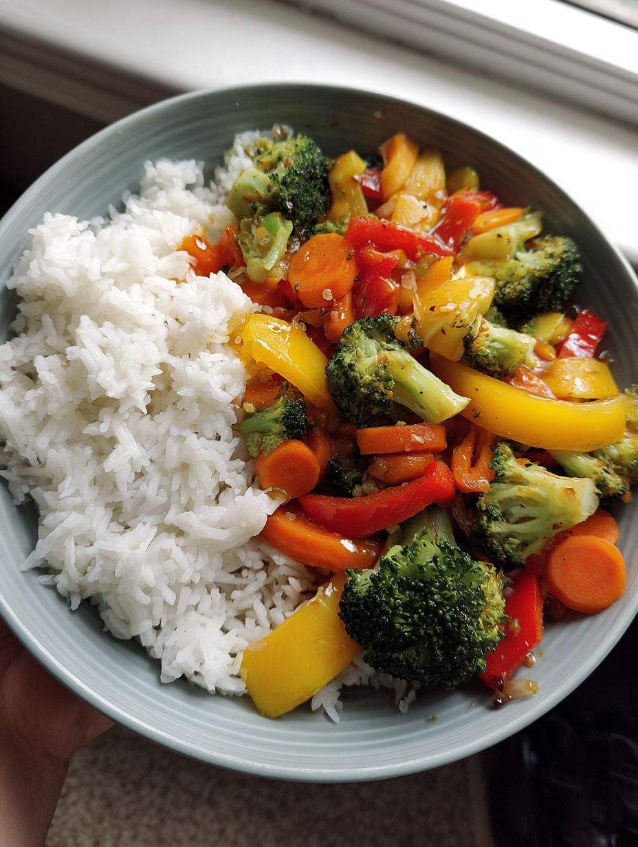 schnelle kÃ¼che rezepte: einfache Gemüsepfanne mit Reis genießen