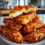 Airfryer Knusprige Chicken Tenders (Kinderfreundlich): Einfaches und Leckeres Abendessen: Knusprige und saftige Hähnchenstreifen für die ganze Familie