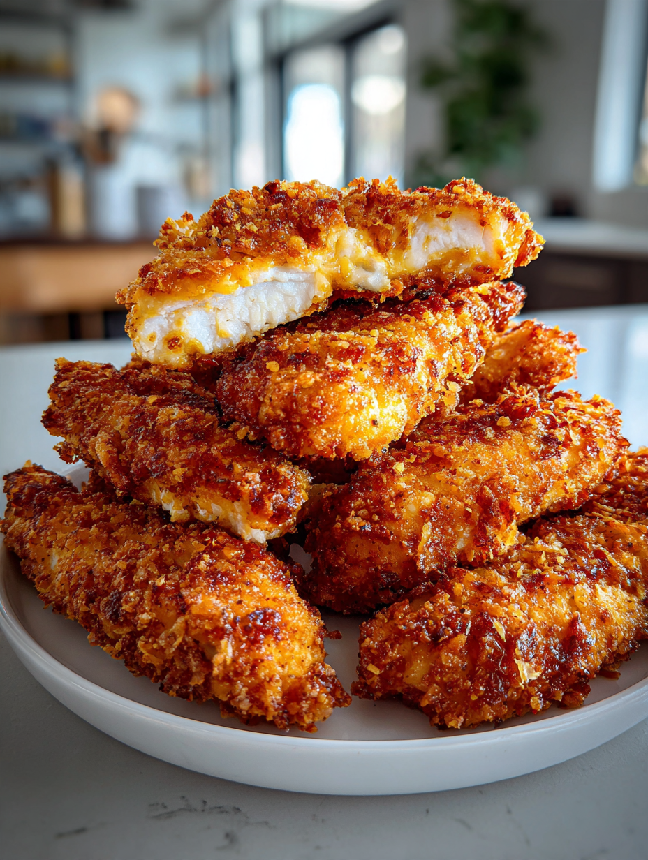 Airfryer Knusprige Chicken Tenders (Kinderfreundlich): Einfaches und Leckeres Abendessen: Knusprige und saftige Hähnchenstreifen für die ganze Familie