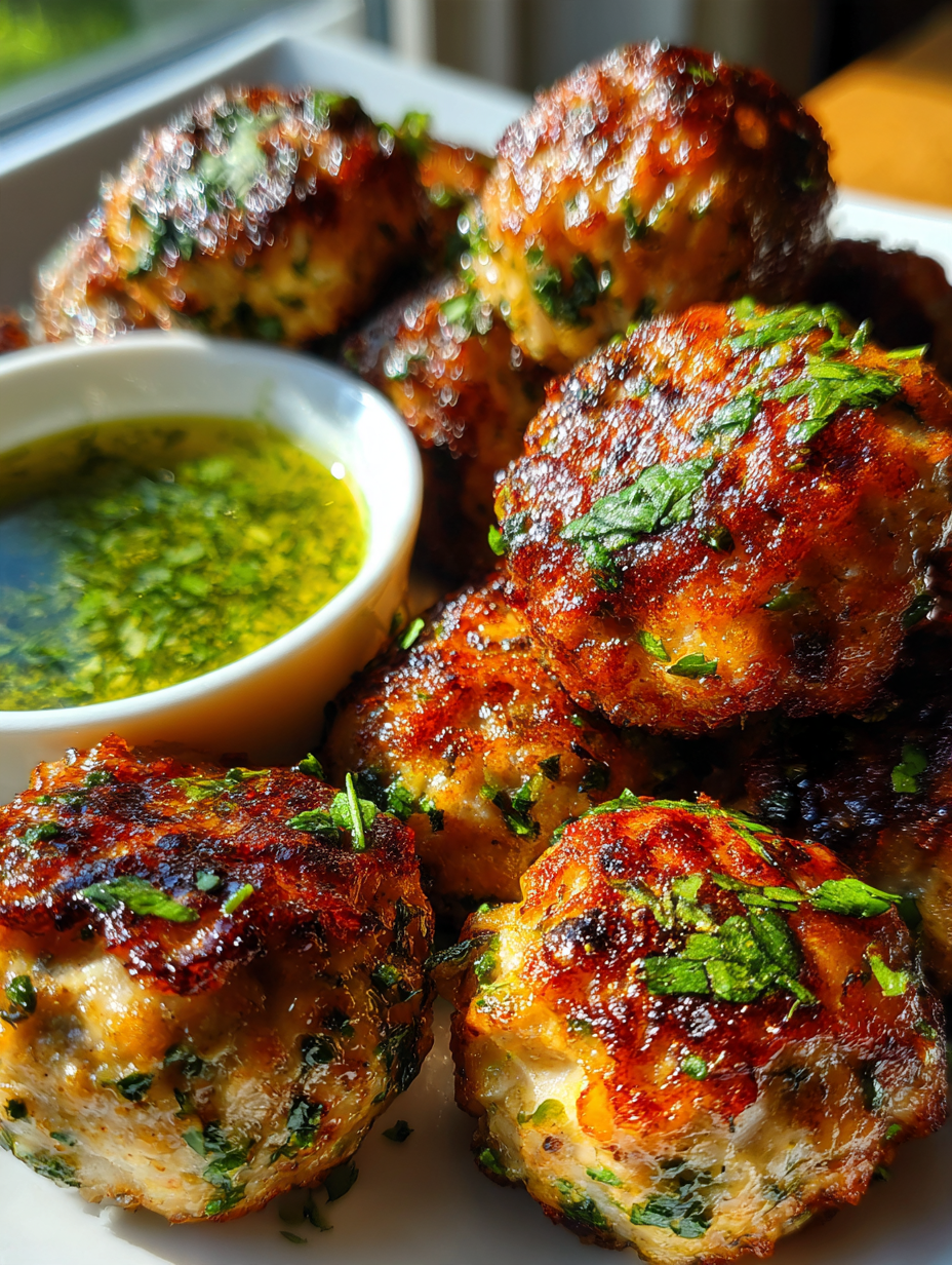 Airfryer Putenfrikadellen – Einfaches Wochentags-Abendessen: Knusprig und Lecker mit Kräuter-Dip: Perfekt für die ganze Familie