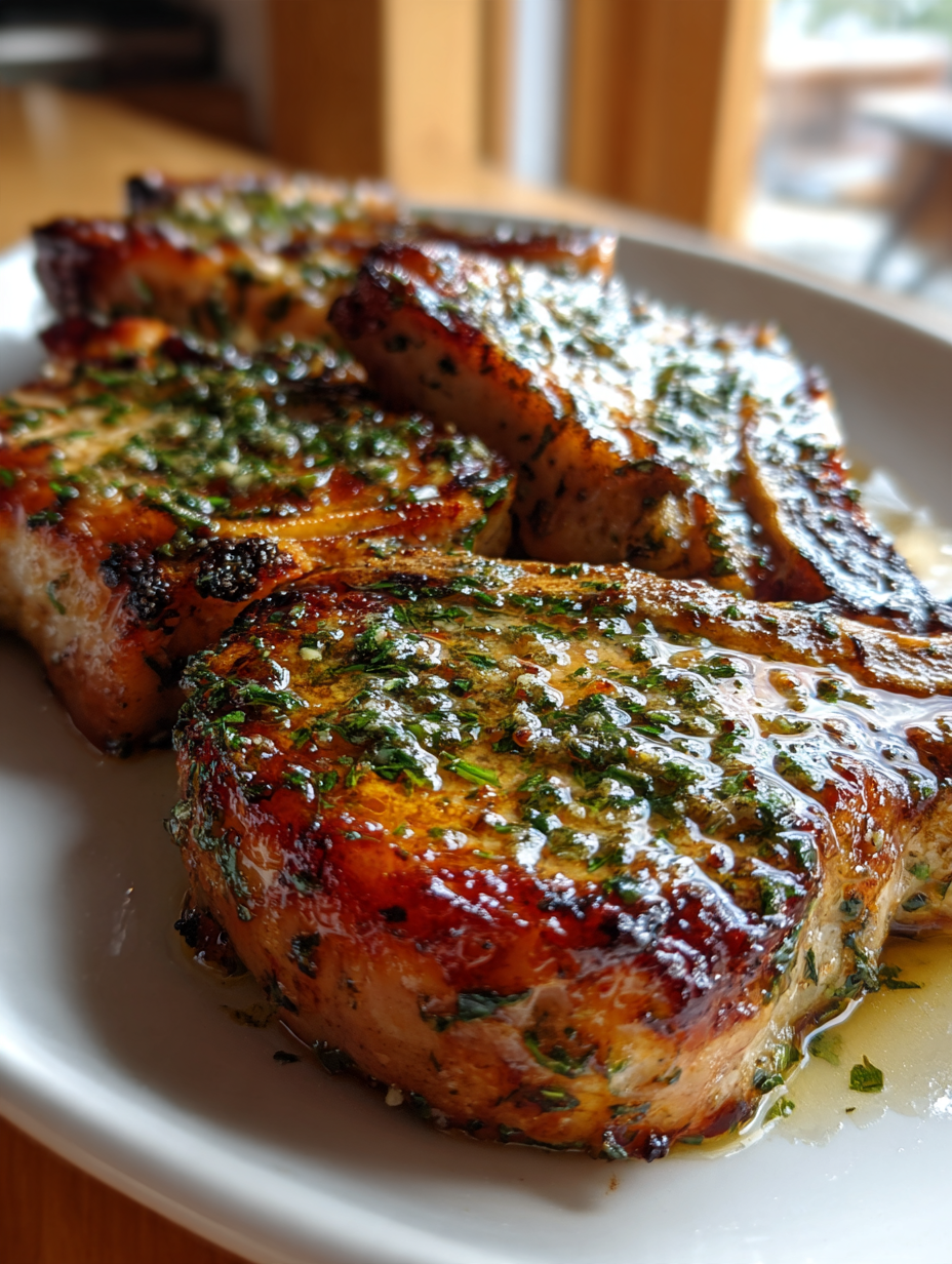 Airfryer Schweinekoteletts mit Kräuterbutter: Herrlich Saftig und Aromatisch - Ein einfaches Rezept für den perfekten Genuss