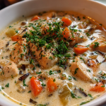 Cremige Hähnchen-Wildreis-Suppe: Ein Herrlich Gemütlicher Genuss - Einfach köstlich und herzhaft