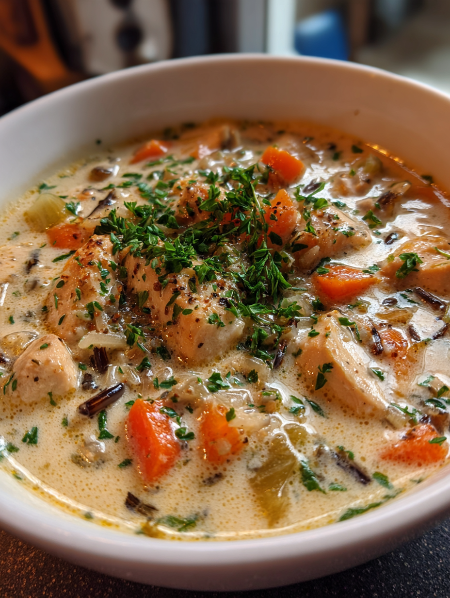 Cremige Hähnchen-Wildreis-Suppe: Ein Herrlich Gemütlicher Genuss - Einfach köstlich und herzhaft