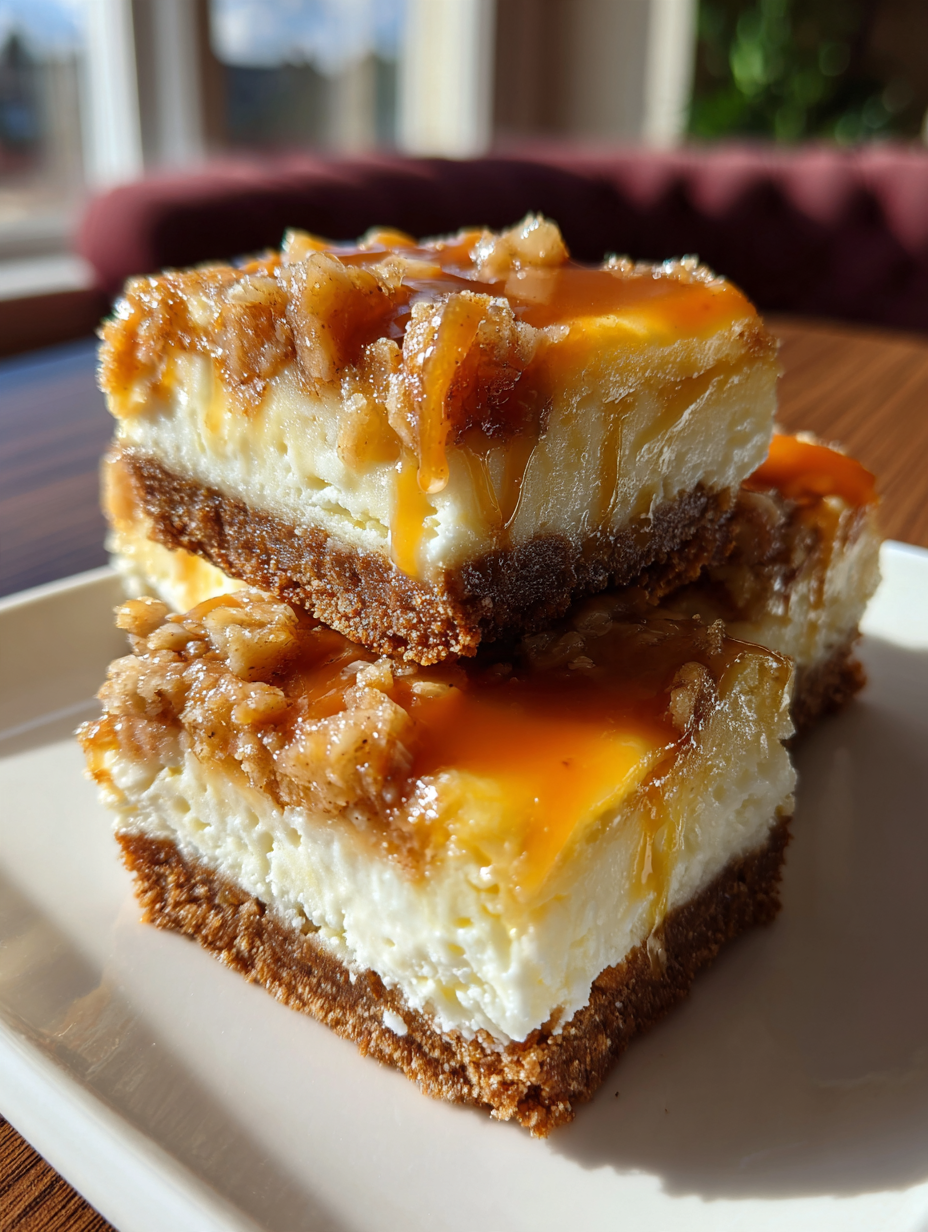 Karamell-Apfel-Käsekuchen-Riegel: Herrlich Cremiger und Knuspriger Genuss: Einfach unwiderstehlich lecker!