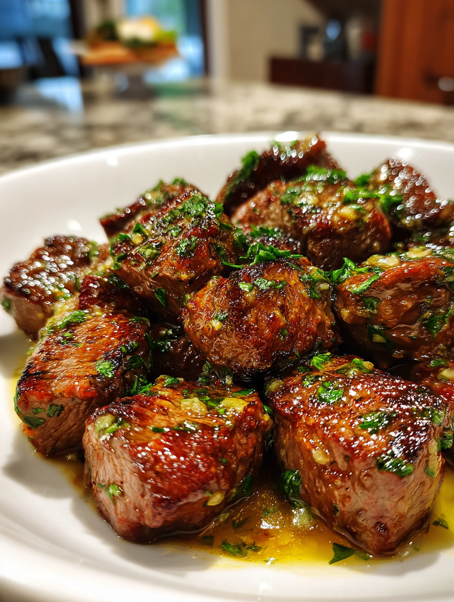 20-Minuten Knoblauchbutter Steak Bites: Einfache und Leckere Vorspeise: Zart und voller Geschmack in nur 20 Minuten