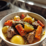 Slow-Cooker Rindfleischeintopf mit Wurzelgemüse: Leckeres Comfort Food: Zartes Rindfleisch mit aromatischen Wurzeln